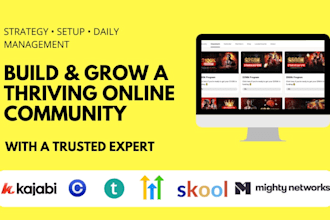 build and manage online community, kajabi, teachable, skool, circle so, facebook