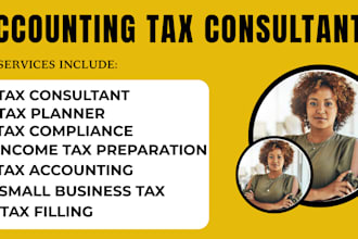 be tax planner, tax consultant for tax accounting and tax compliance service