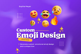 design a professional and unique custom emoji and icon