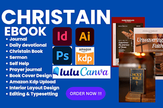 design format christain ebook cover prayer journal design daily devotion KDP