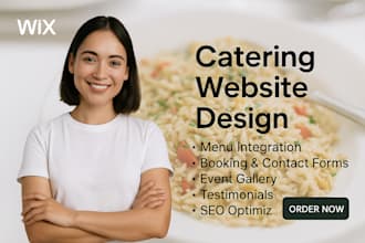 build a modern and responsive wix website for your catering business
