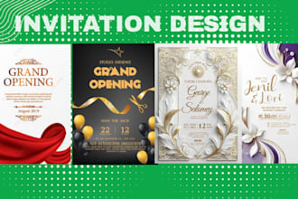 design party invitation card, digital product and save the date using canva