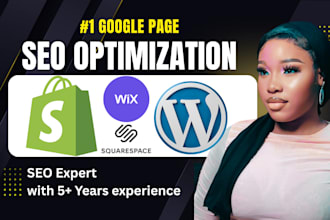 do website SEO for top ranking on wix, shopify store, squarespace or wordpress