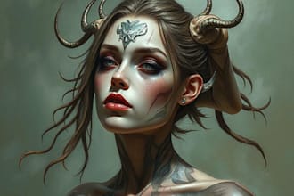 paint semi realistic fantasy art