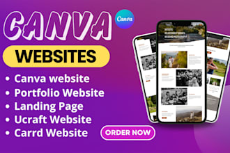design canva website small business canva website landing page linkin bio ucraft