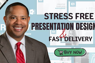 design keynote, google slides,canva, prezi or powerpoint presentation in a day