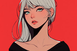 draw anime character illustration