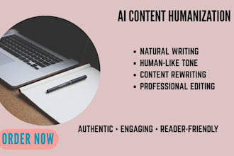 proofread edit or rewrite to humanize ai content