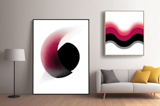 design abstract, canvas or typography printable wall art