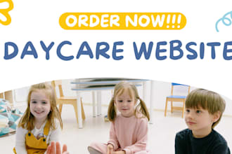 design daycare website kindergarten website preschool website childcare website