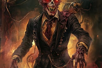 create a fantastical, , fantasy or horror character