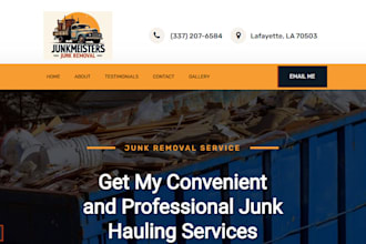 design wix junk removal website handyman website junk removal landing page