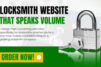 design locksmith website, locksmith landing page, locksmith website in 48 hours
