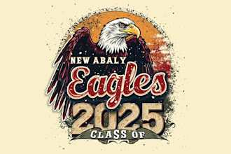 create vintage american flag bird eagle logo