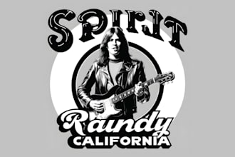 design retro t shirt music guitar logo