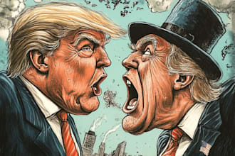 make a political or satirical cartoon