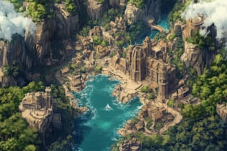 create a fantasy map for you