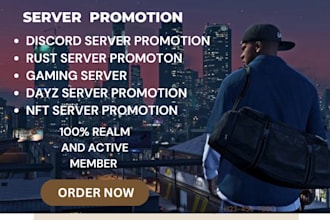 promote your discord, rust server, fivem, and dayz game server advertising