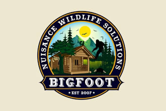 design big foot wildlife service company logo