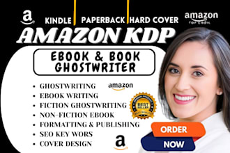 ghostwrite, format, and publish your amazon KDP nonfiction ebook with 3d mockup