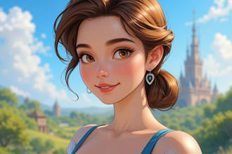 draw a cute disney style portrait that you want