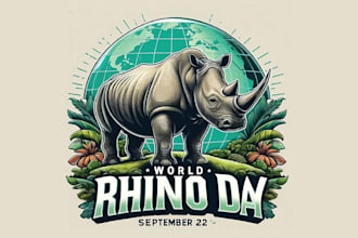design t shirt hooligan rhinoceros logo