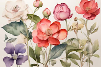 paint watercolour botanical illustrations