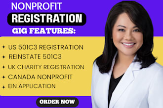 register canada non profit, UK charity ,US non profit, 501c3, coi,aoi ,bylaws