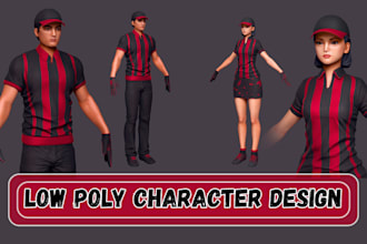 3d low poly model low poly game character 3d game character modeling lowpoly art