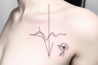 create minimalist line art tattoo with my style