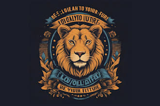 do high quality vintage tiger lion logo