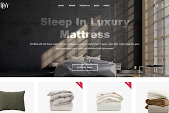 design profitable mattress shopify store bedshet blanket duvet blanket website