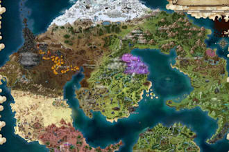 develop roblox map, game map, dnd map for rpg dnd tabletop campaign, fantasy map