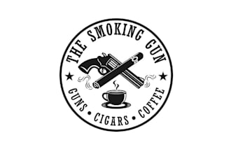 design unique smoking gun logo