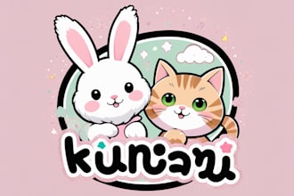 create kawaii japanese style logo design