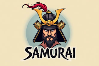 make an amazing samurai warrior head mascot logo in 12 hours