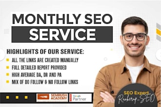 do monthly off page seo service with white hat backlinks for google top ranking