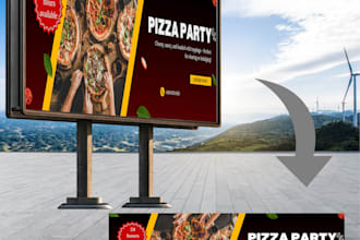 create roll up banner, outdoor banner, signboard or billboard design