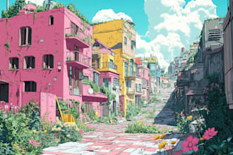 do anime background graphics novel and environment art