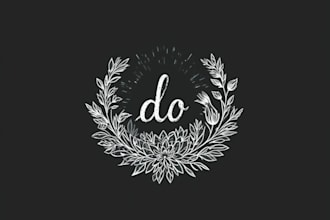 minimalist botanical boho hand drawn feminine logo design
