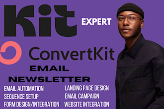 setup convertkit beehive email automation landing page kit newsletter design