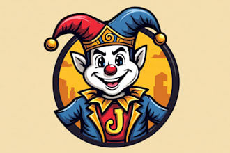 design outstanding joker mascot logo with express delivery