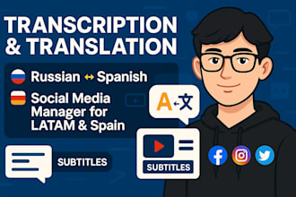 do translation for informal texts, chats, and emails in spanish and russian
