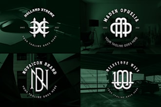 design a custom logo with monogram and lettering style