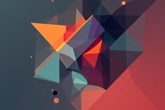 create abstract geometric digital art