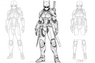 sketch of your character, sci fi fantasy, cyberpunk