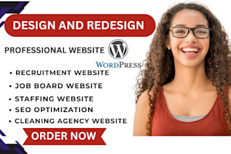 design staffing agency cleaning website job board website recruitment website