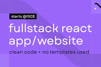 develop modern react js web apps with responsive UI and clean code