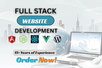 build a complete website front and backend as a full stack developer