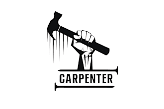do wood craft works carpenter furniture logo design